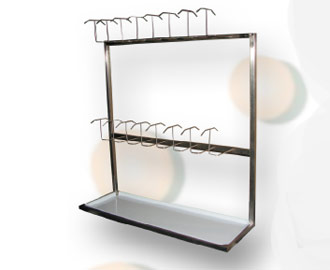 Bed pan rack